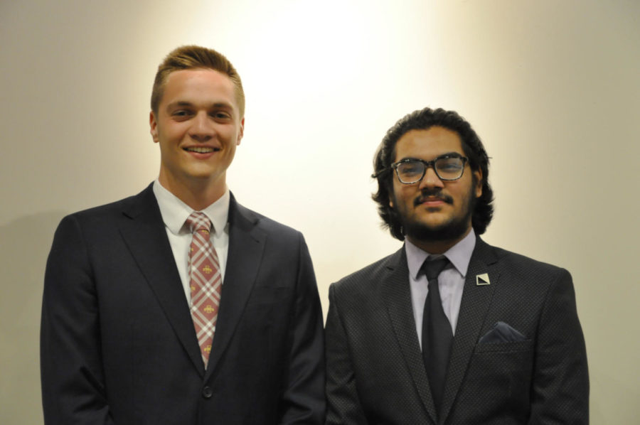 Austin Graber and Vishesh Bhatia have been elected as the 2019-20 Student Government president and vice president