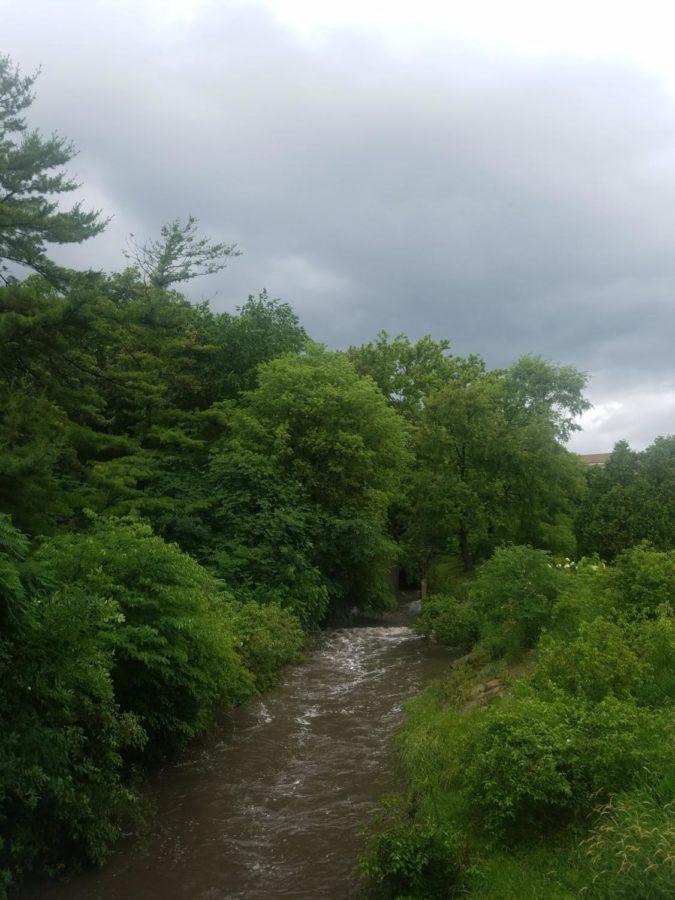 Floodwaters after the storm that passed over Ames on June 20.