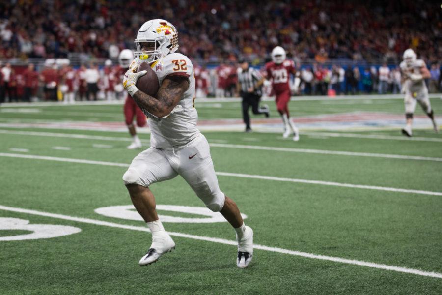Current Chicago Bear and former Iowa State running back David Montgomery was named the 2019 Big 12 Sportsperson of the Year.