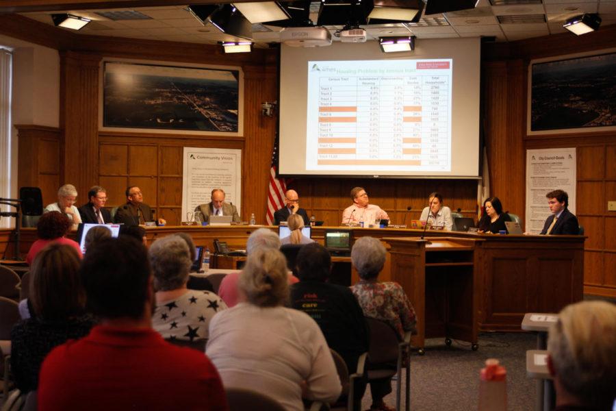 The Ames City Council meeting on June 18. The council will discuss their plan for block grant spending in their August 13 meeting.