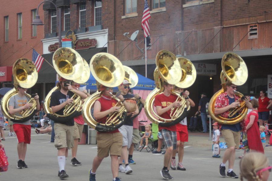 The annual Fourth of July parade took place Thursday at 11 a.m. The event featured many live music including the sousaphones from Iowa State, Ames High School drumline and Ames Municipal band. 