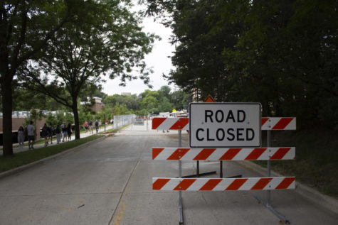 Wallace Road is one of the many streets on campus under construction at the beginning of the year.