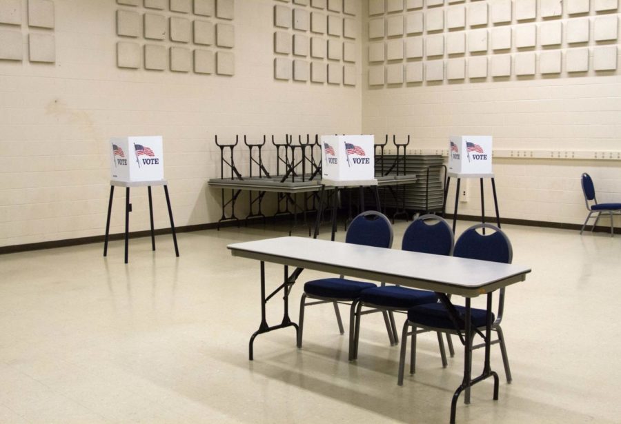 Voting booths sit empty in the Fire Service Training Bureau, polling place for the voting precinct that includes Frederiksen Court residents, on Nov. 7, 2017. The next Republican primary for Iowas 4th Congressional District will be held June 2, 2020, incumbent Rep. Steve King faces several challengers.