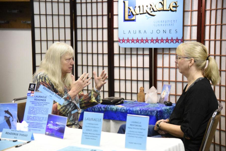 The ninth annual Psychic and Paranormal Expo took place in the Scheman Building on Saturday and Sunday. Lauracle Compassionate Psychic Guidance offered readings for $35.