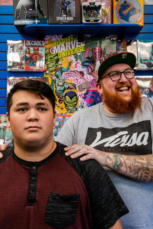 Brandon Thomas (left) and Mitchell Hadaway (right) are comic book experts at Mayhem Comics, helping comic lovers find the right book for them.