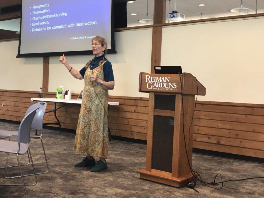 Danielle Wirth, lecturer of sociology, presented a lecture on ecofeminism at Reiman Gardens during the September Nature at Noon.