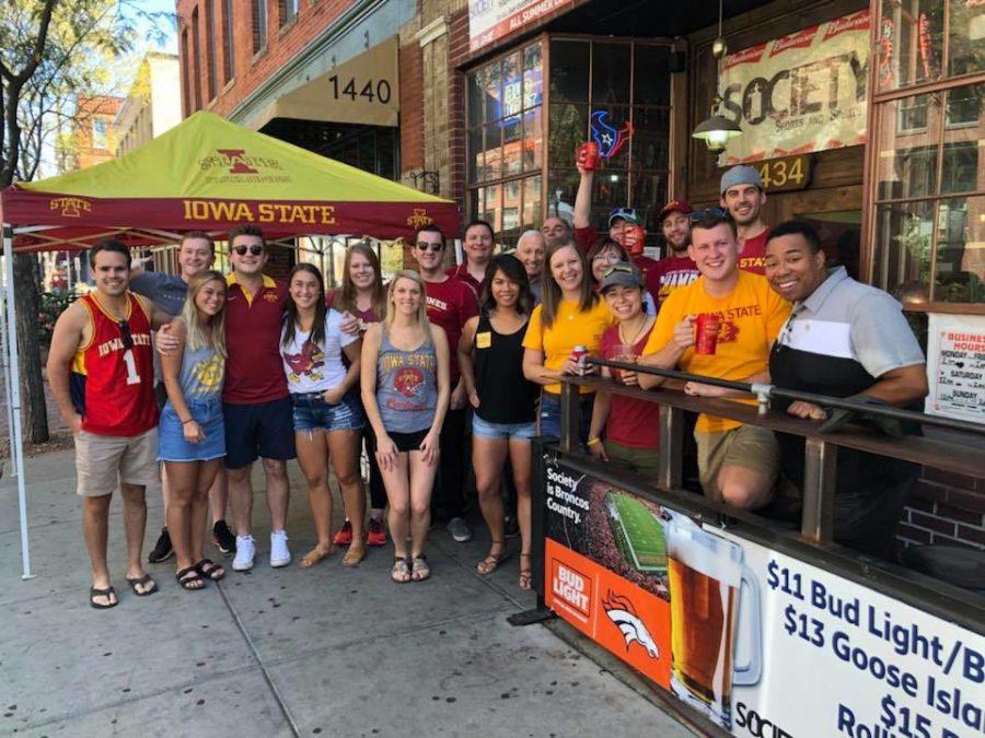 Cyclone fans who live in Denver gather each weekend to watch football and cheer on the Cyclones. 