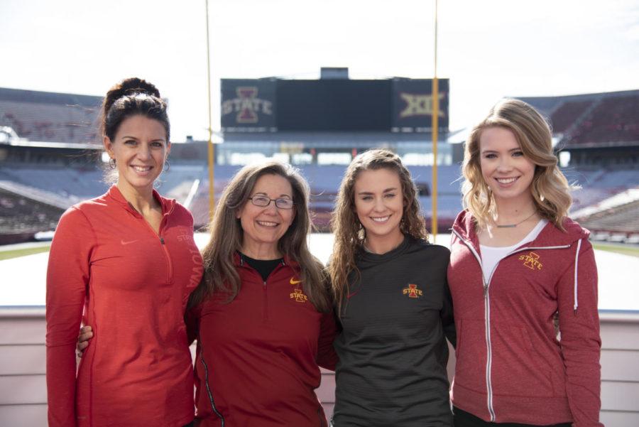 Left+to+right%3A+Erin+Hinderaker%2C+Erica+Genise%2C+Meaghan+Hussey+and+Natasha+Novak+are+the+four+women+on+the+Iowa+State+football+staff+who+make+an+impact+on+the+football+team+behind+the+scenes.