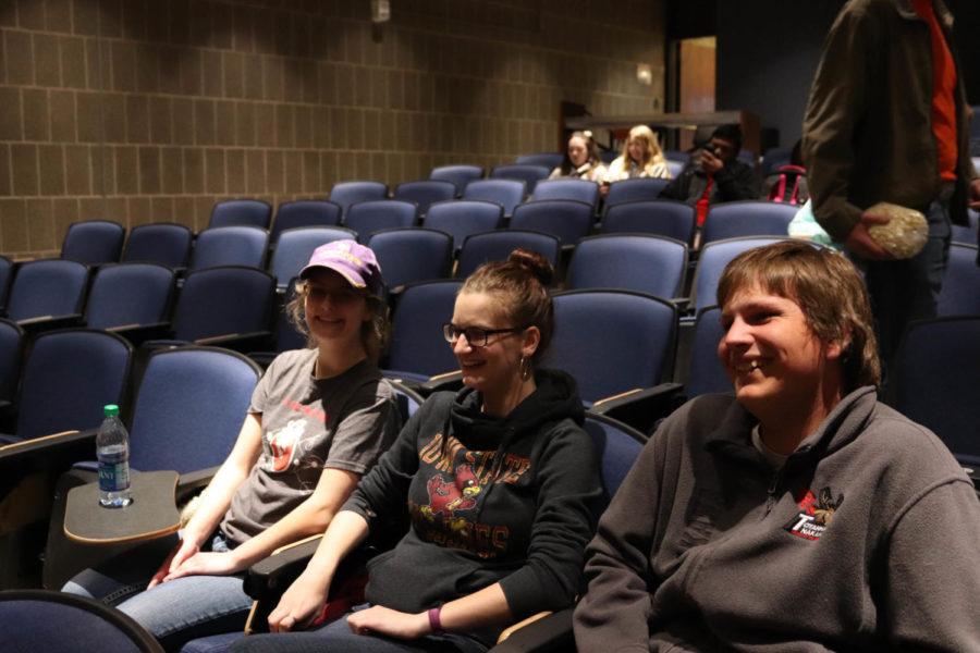Then-junior Sarah Meisch attends Cyclone Cinemas screening of On the Basis of Sex with fellow then-junior Madison Davis and then-senior Ryan Cunningham on March 28.