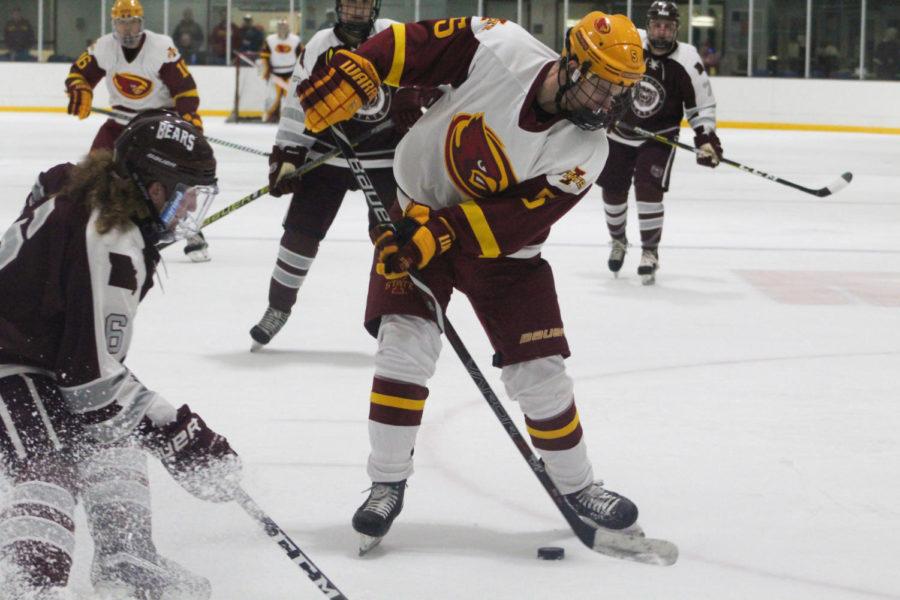 The Iowa State hockey team played Missouri State Sept. 27 and Sept. 29 at the Ames/ISU Ice Arena.
