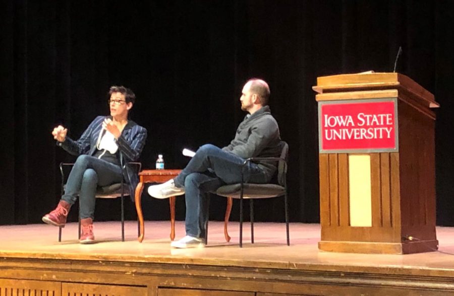 Rachel Hauck, 2019 Tony-Award-winning set designer, speaks during a guided discussion in her lecture, “Knowing How to Break the Rules: Set Design on Broadway.” The lecture is part of the HERoic: Gender Equity in the Arts series.