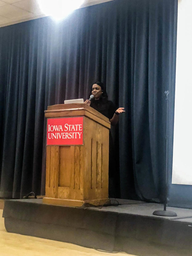 Social activist Beverly Gooden, known for her #WhyIStayed movement, spoke about being in an abusive relationship Tuesday in the Memorial Union.