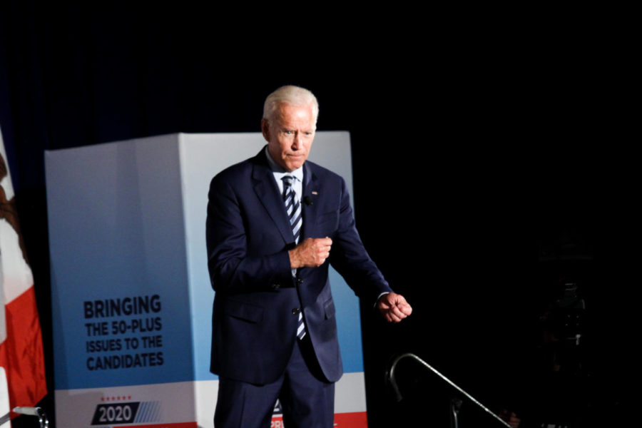 Presidential+candidate+and+former+Vice+President+Joe+Biden+addresses+a+crowd+of+AARP+members+at+the+2020+Presidential+Candidate+Forum+hosted+by+AARP+Iowa+and+the+Des+Moines+Register+July+15+at+the+Olmsted+Center+at+Drake+University.+Biden+talked+about+his+time+caring+for+his+parents+in+his+own+home+and+the+need+to+help+those+caring+for+elderly+family+members+who+can%E2%80%99t+afford+outside+care.%C2%A0