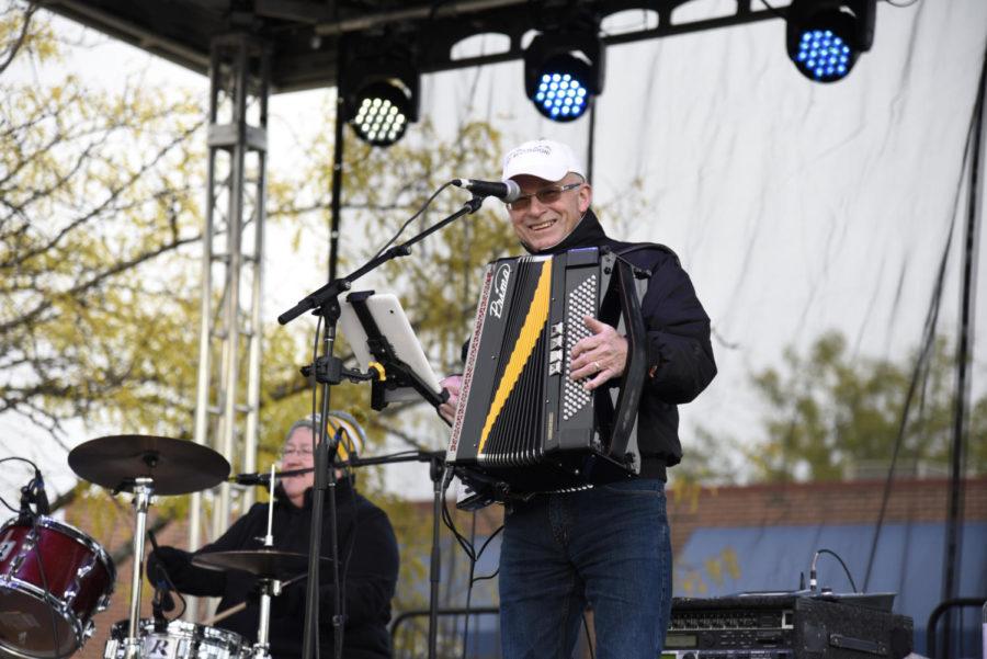 The 2019 Ames Oktoberfest hosted live music acts such as German band Polkarioty. Lead member Richie Yurkovich does vocals and plays accordion, among other instruments.