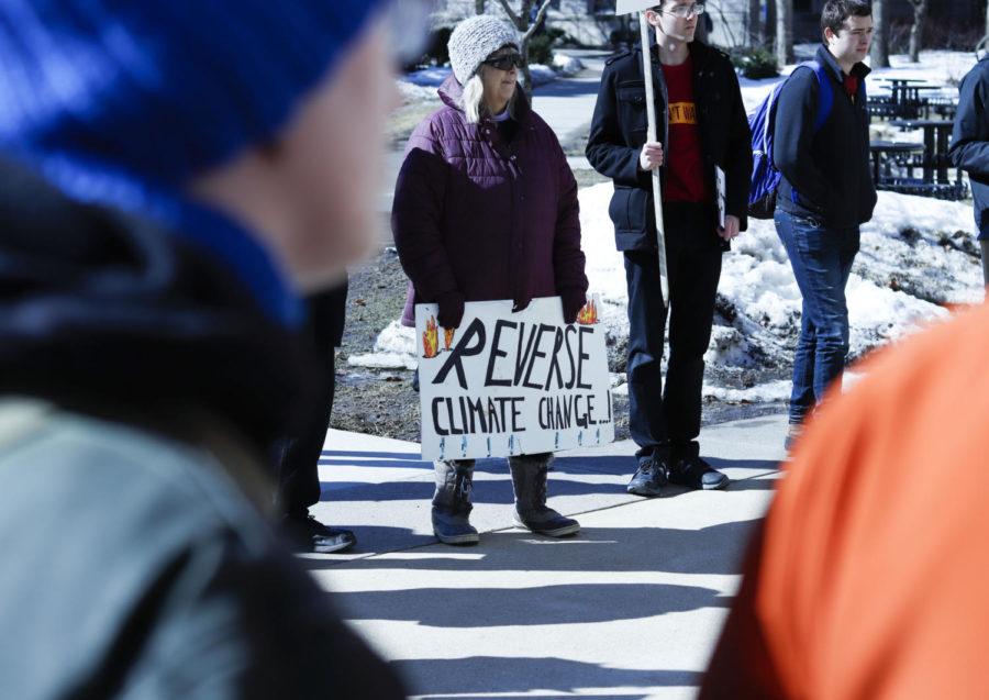 The Climate Reality Campus Corps at Iowa State hosted a youth climate strike and rally March 15 at the Agora on campus. The strike was inspired by Greta Thunberg, a 16-year-old activist known for her protests outside the Swedish parliament building every Friday to encourage support for the Paris Climate Agreement.