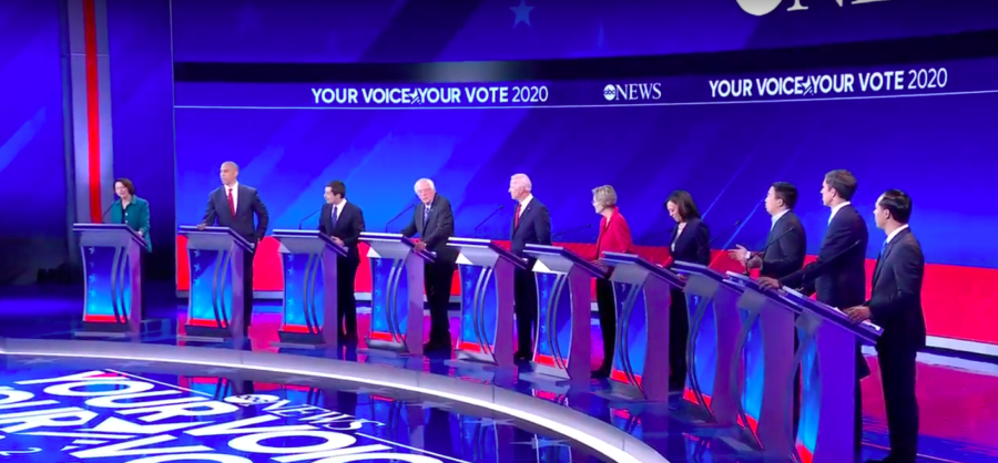 The Democratic presidential debate Sept. 12 was the first to feature all 10 polling leaders on the same stage. The debate Tuesday featured the top 12 polling candidates.