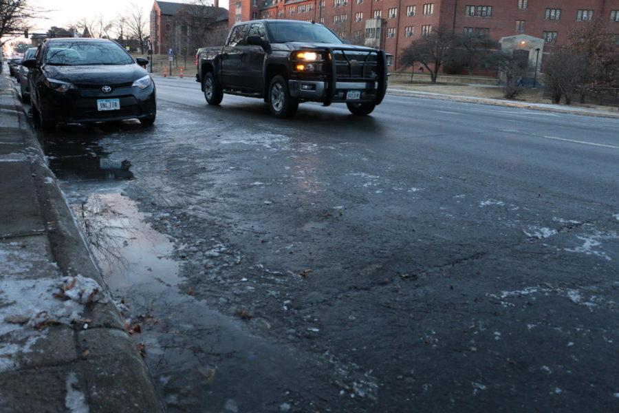 Snow and freezing temperatures have resulted in unpredictable road conditions so far this November. Icy conditions can also be a problem for students who walk to classes. 