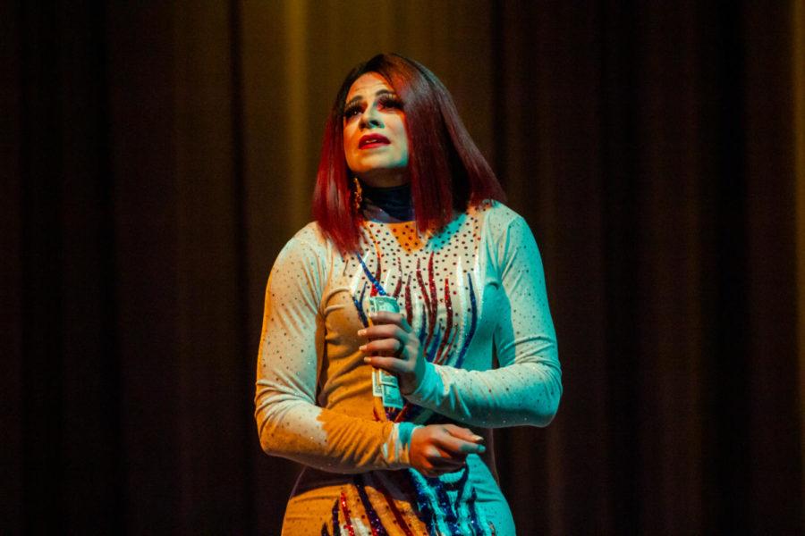 Jade Knight during the 2019 Fall Drag Show in the Great Hall in the Memorial Union on Nov. 2.