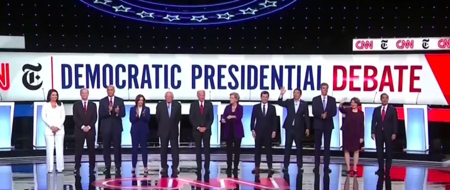 The most recent Democratic presidential debate on Oct. 15 featured the largest field of candidates onstage in history. Candidates discussed topics varying from health care to gun control. 