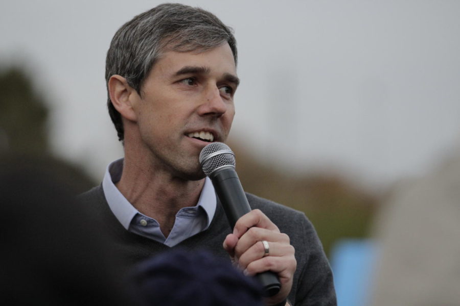 Beto+ORourke+addressing+his+decision+to+drop+out+of+the+2020+presidential+election+at+the+Liberty+and+Justice+Celebration+on+Nov.+1.
