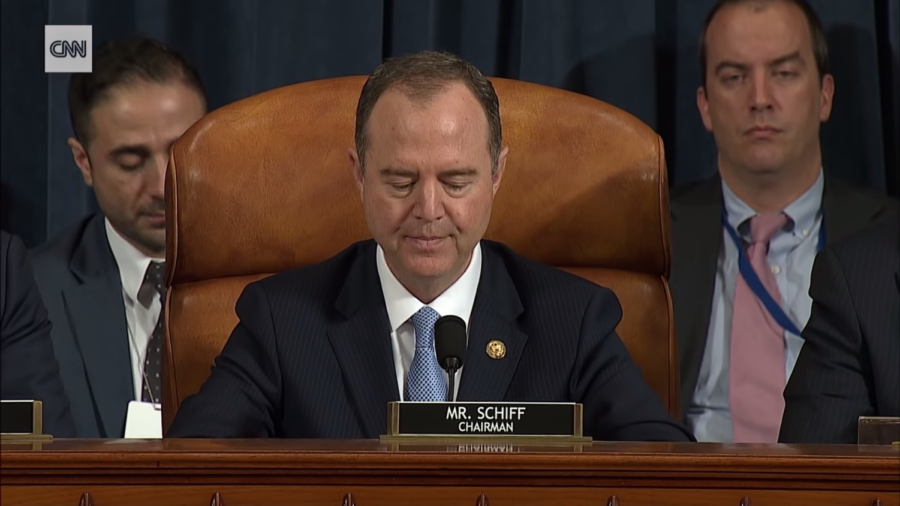 House Intelligence Committee Chairman Adam Schiff speaks during the opening of public testimony in the impeachment inquiry into President Donald Trump.
