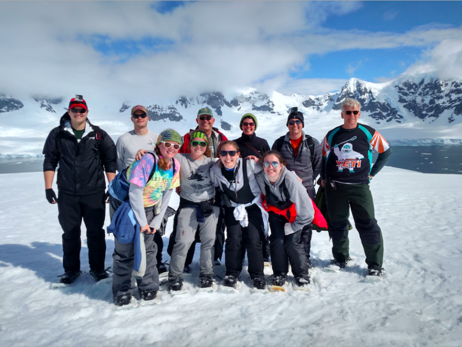 A group of Iowa State students and staff on a previous trip to Antarctica.