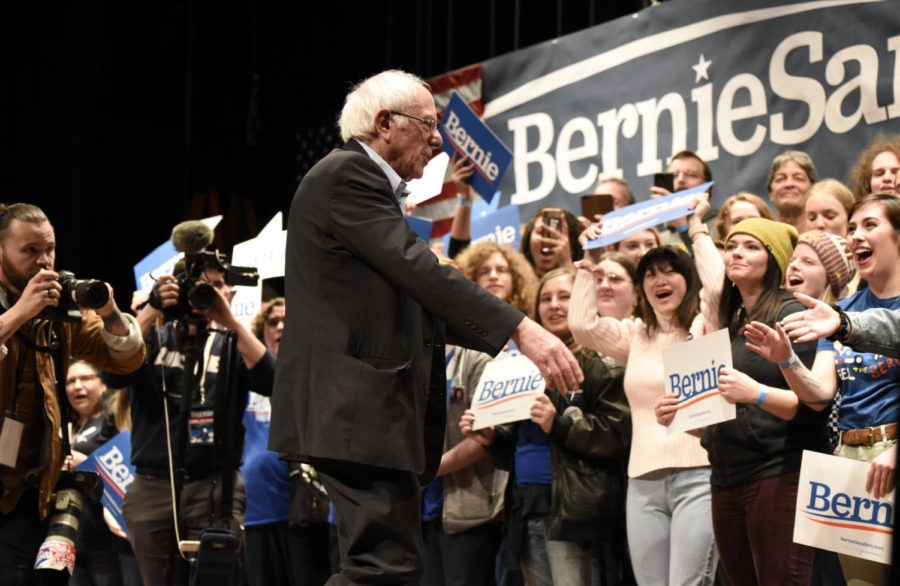 Sen.+Bernie+Sanders+spoke+about+student+loan+debt%2C+climate%2C+womens+issues+and+more+at+his+rally+on+Saturday+at+the+Ames+City+Auditorium.