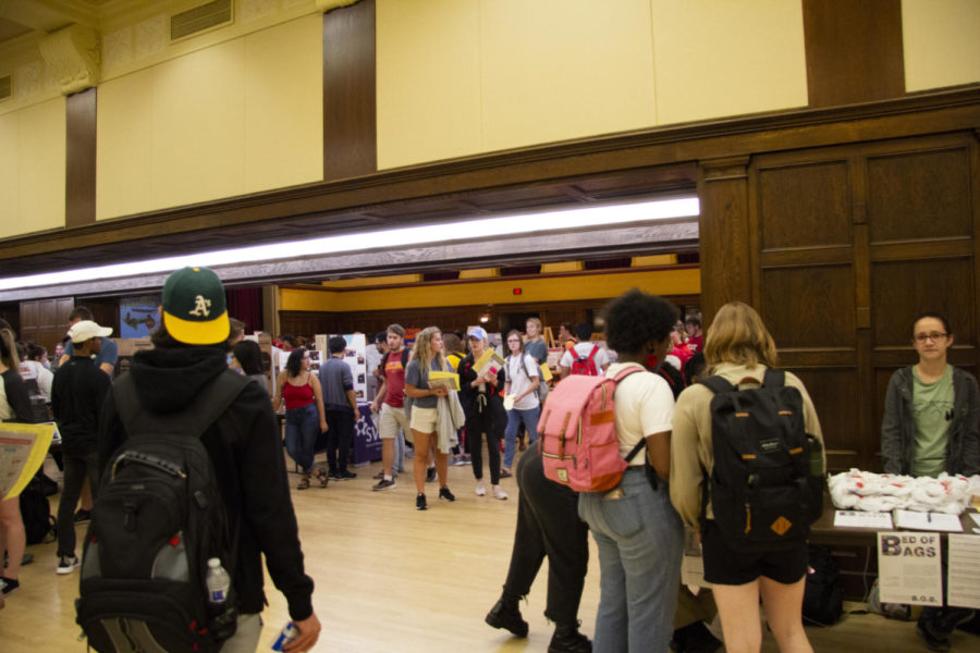 ClubFest, now located in the Great Hall, has hundreds of campus organizations and clubs that interact with thousands of students interested in joining.