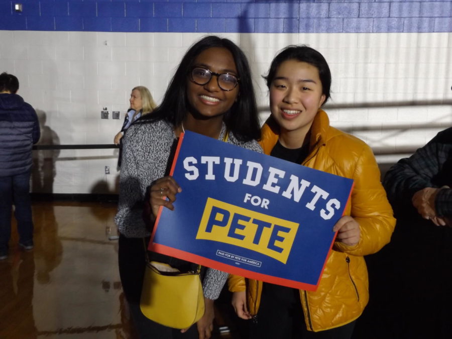 Supporters waiting for the Pete Buttigieg watch party to begin during the Iowa caucuses on Feb. 3.