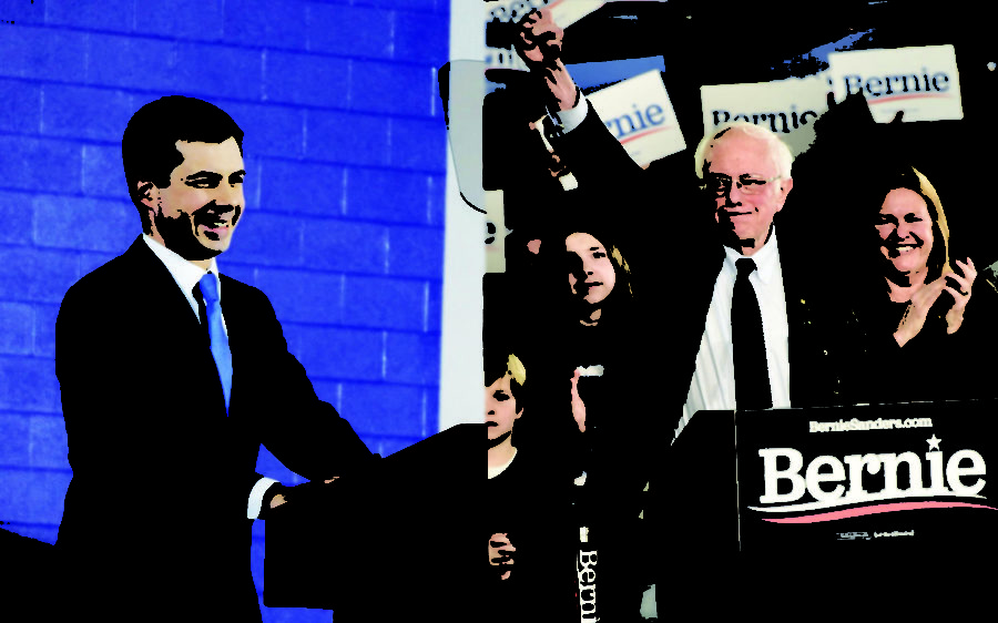 Former Mayor Pete Buttigieg and Sen. Bernie Sanders are in a close race for victory in Iowas caucuses after partial results were released Feb. 4.