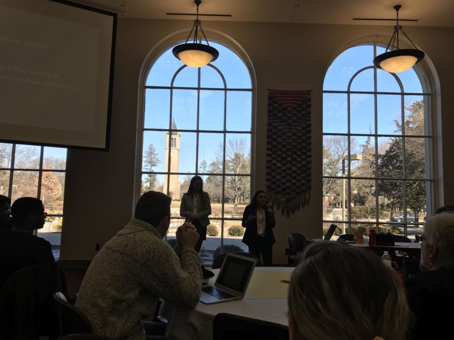 Liliana Delgado, a junior in mathematics, and Peyton Hamel, a freshman in genetics and english and the assistant opinion editor for the Iowa State Daily, gave a presentation titled “Building an Activist Toolkit: Advice and Learning From Once Reluctant Student Activists.”