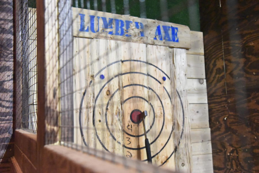 Lumber Axe is a bar located in Des Moines that offers an axe throwing. Axe throwing helps relieve stress and aggression by the release of endorphins and the adrenaline rush people get from the natural hurtling of the axe.