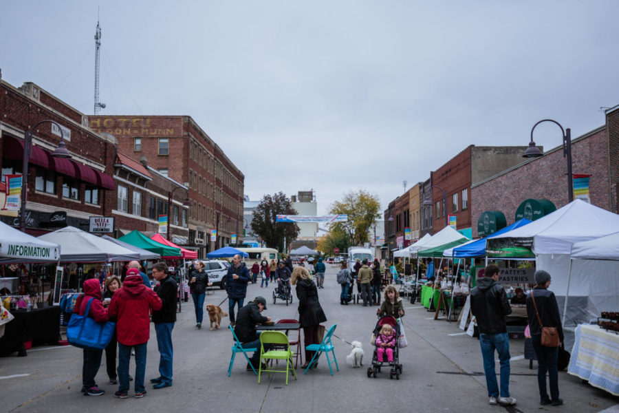 A scene from Ames Farmers Market on Main Street on Oct 6, 2018.