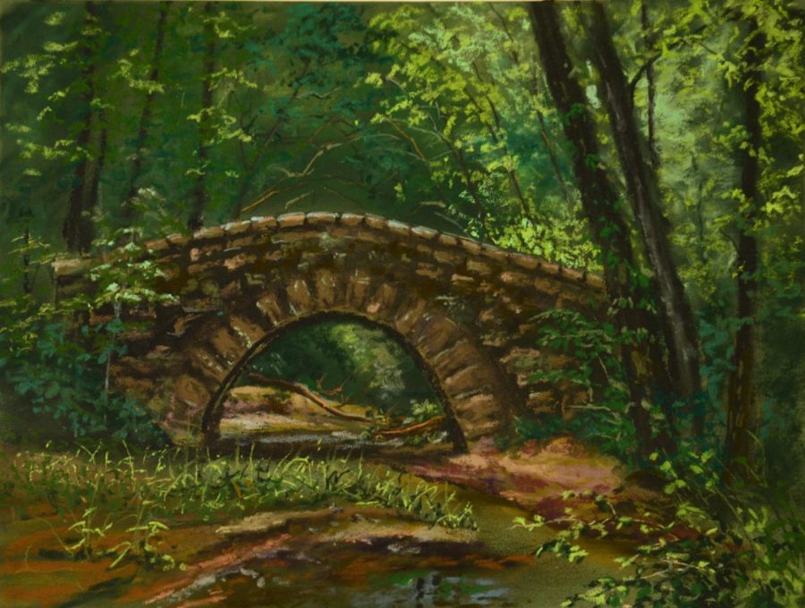 Lacey-Keosauqua State Park (alla prima) by Nancy Thompson is part of the traveling art exhibition 20 Artists, 20 Parks.