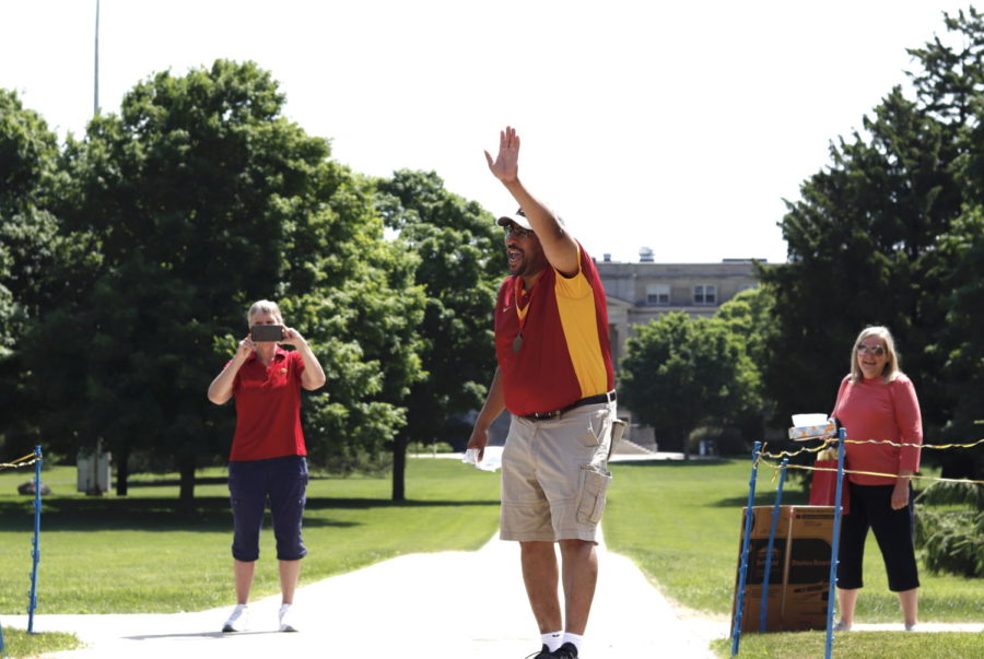 Students and faculty surprised Martino Harmon, senior vice president for student affairs, with a farewell parade. After seven years of service, Harmon is leaving his position at Iowa State University. The event took place Friday morning. 