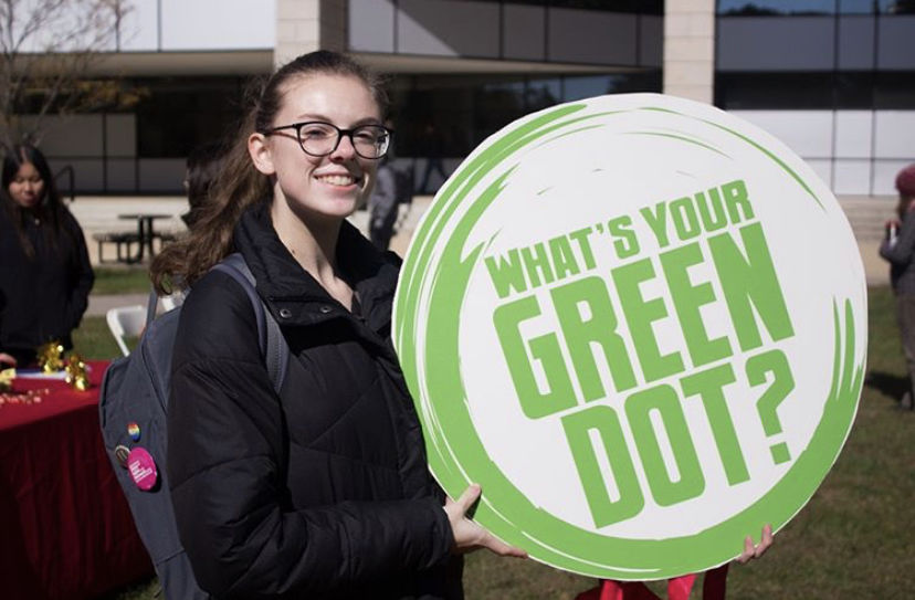 Columnist and Green Dot Program Coordinator Megan Ziemann shares her story with the organization and makes it known that new students make a difference on campus.