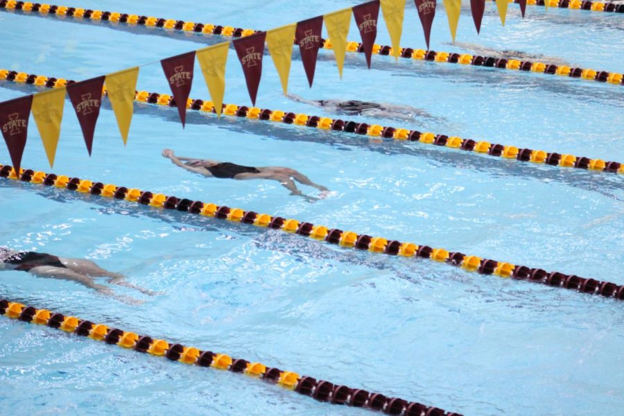 The Iowa State womens swimming and diving team competed against Omaha at the Beyer Hall pool on Oct. 27, 2017.