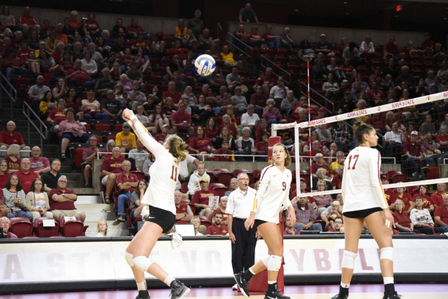 Iowa State volleyball faced Penn State on Sept. 6. Penn State won 3-0.