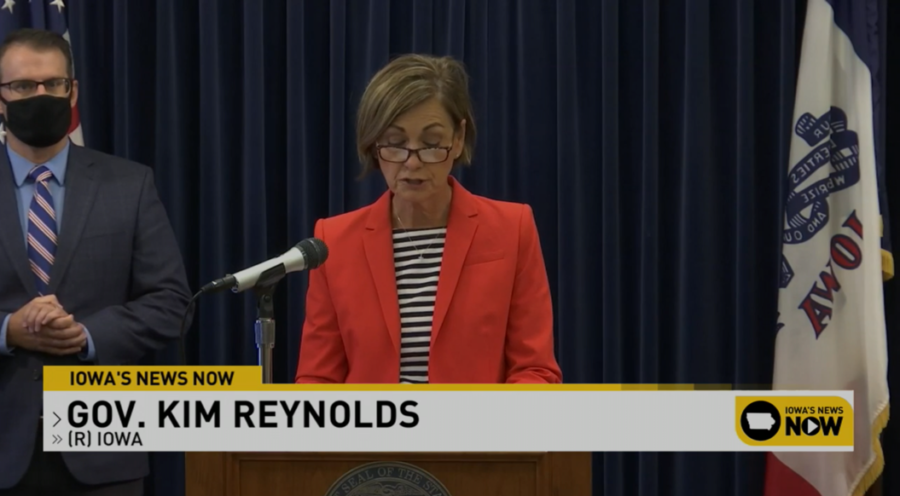 Kim Reynolds continued to encourage social distancing for bars and restaurants in Sept. 1s proclamation.