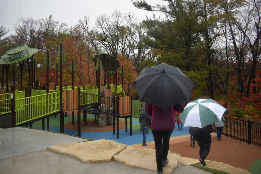 After a year of construction, community members got a peak of the Ames Miracle Playground and Field that is aimed to help cater to the needs of over 500 children with disabilities in the city Thursday.