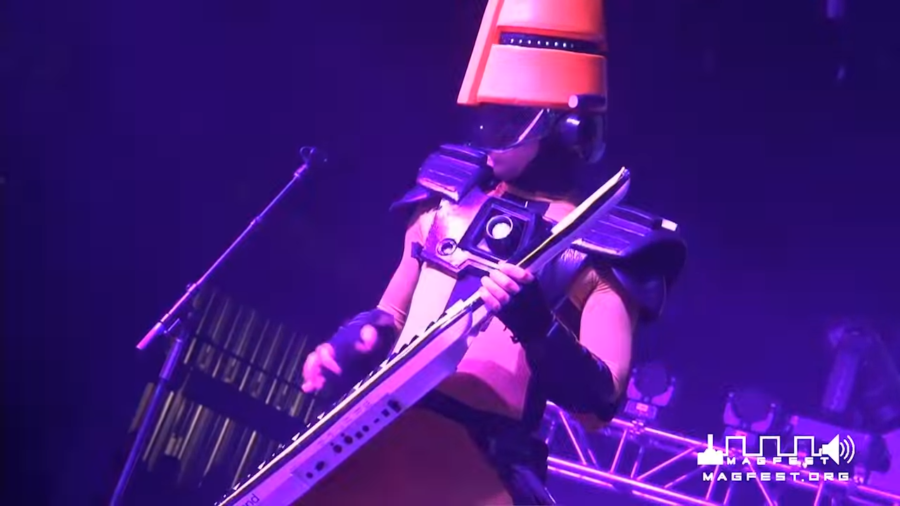 Lead singer of TWRP, Doctor Sung, performing at MAGFest 2016.