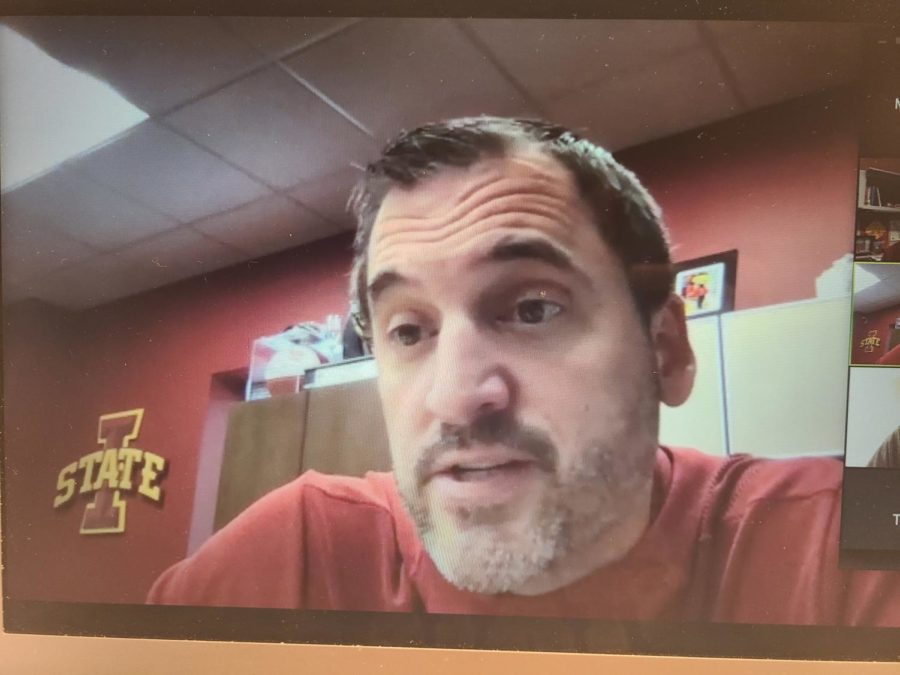 Iowa State mens basketball Head Coach Steve Prohm speaks with the media over Zoom on Wednesday. 