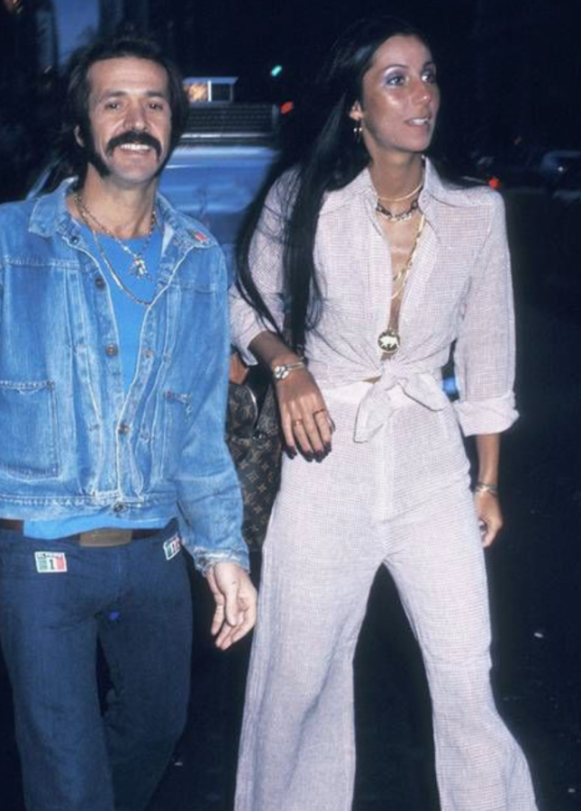 Cher and Sonny Bono were fashion icons during the 1960s and 1970s. 