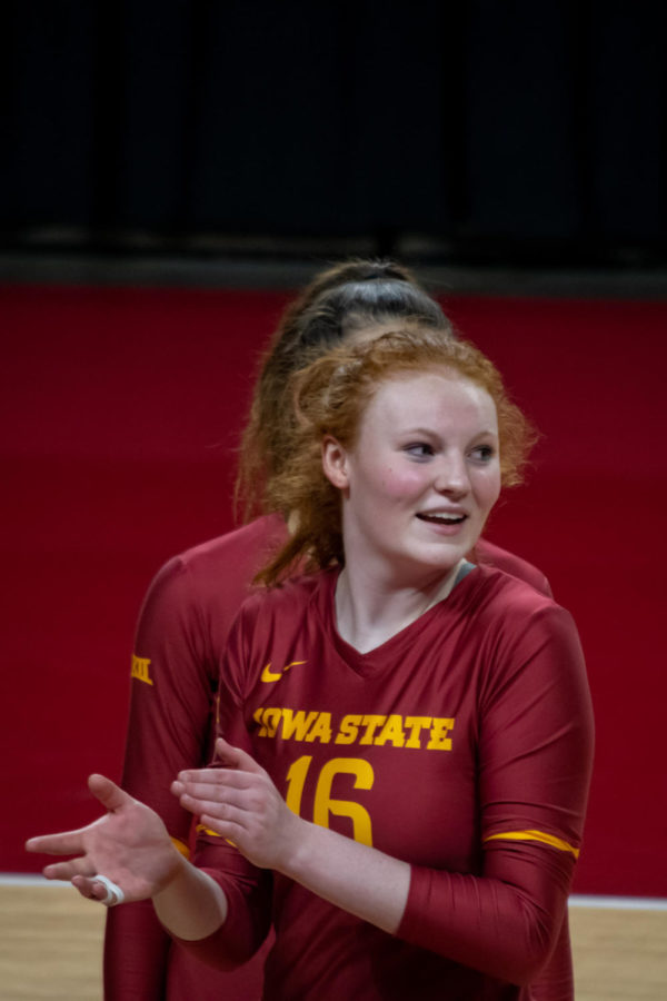 Iowa State redshirt freshman middle blocker Abby Greiman made her collegiate debut against No. 2 Baylor on Oct. 24. Greiman had four kills in Iowa States 3-0 loss.