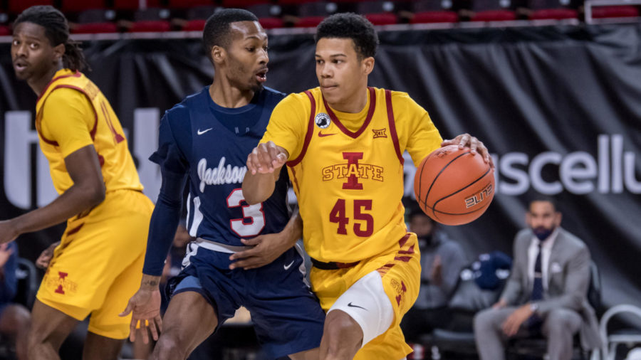 Iowa State junior guard Rasir Bolton plays against Jackson State on Dec 20 in Hilton Coliseum during a 60-45 win.