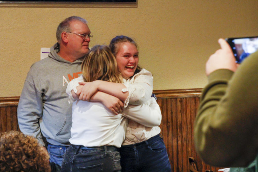 Rachel Junck embraced multiple supporters and family members after election results came out showing she was elected to represent Ward 4 on Dec. 3, 2019.   