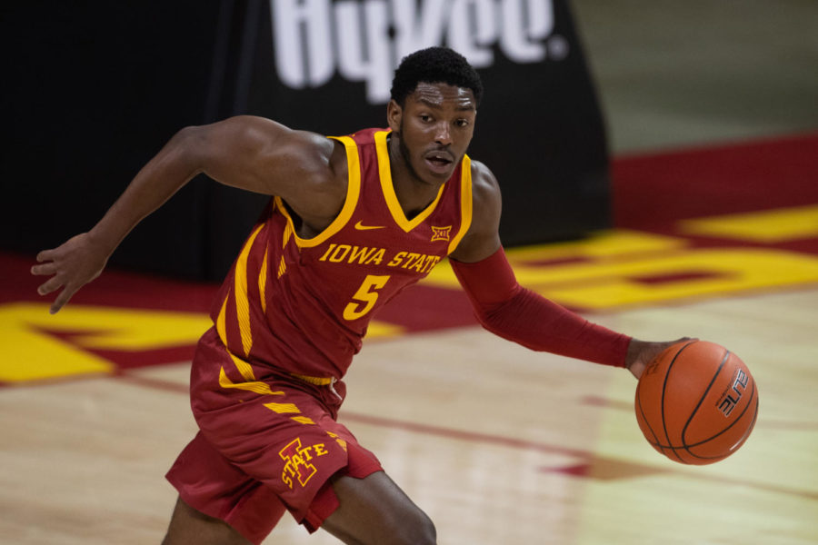 Iowa State senior guard Jalen Coleman-Lands brings the ball up the floor against South Dakota State on Dec. 2.