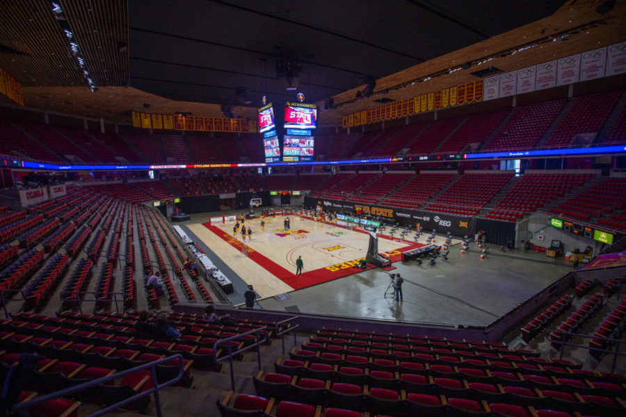 Hilton Coliseum sits empty ahead of Iowa State mens basketball vs Baylor on Jan 2. (Photo courtesy Wesley Winterink)