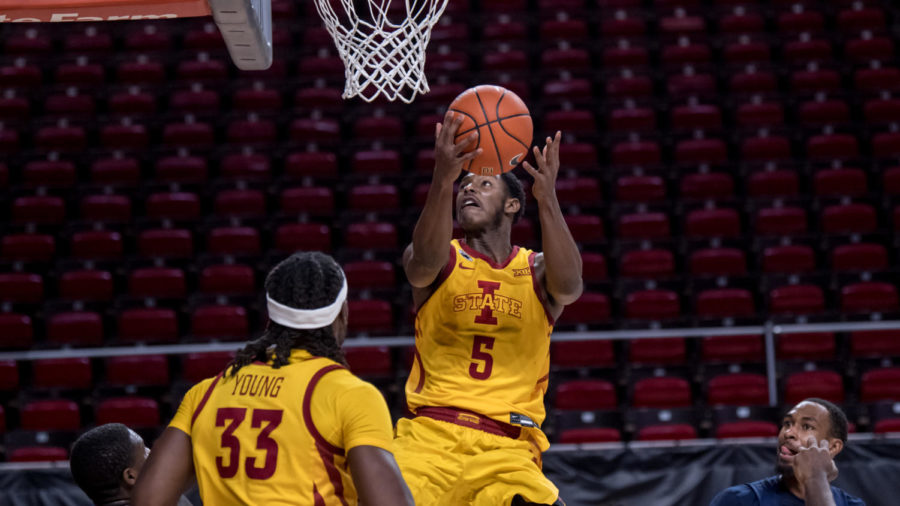 Iowa State senior guard Jalen Coleman-Lands goes up for a layup against Jackson State on Dec. 20.