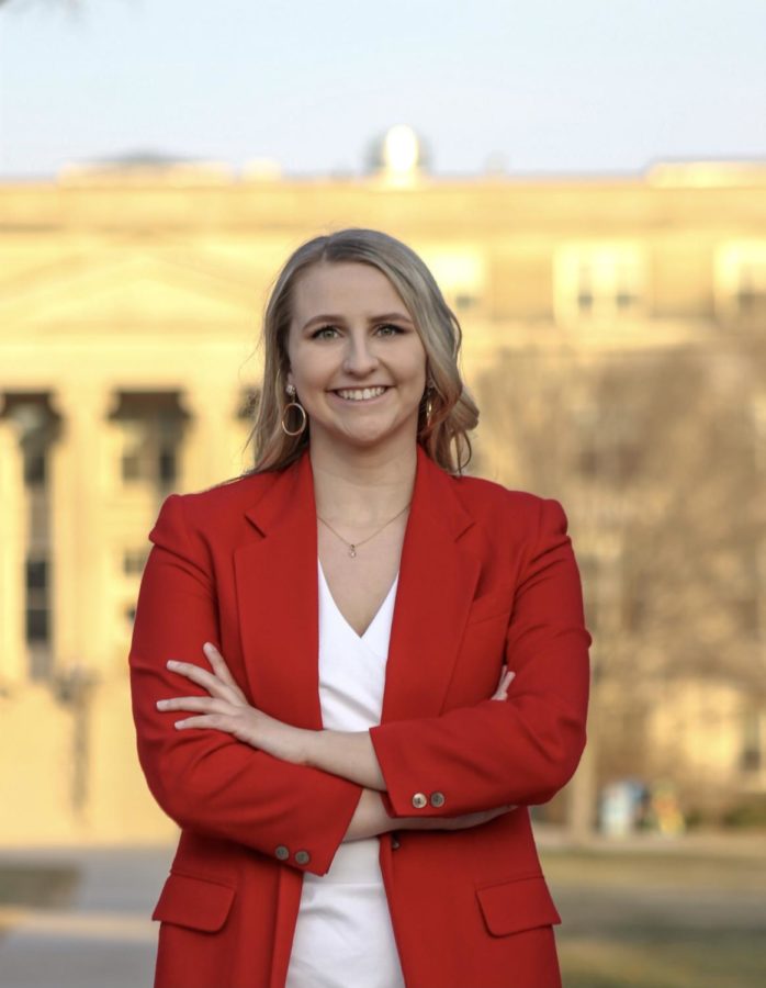 Hope Brecht, a sophomore in agricultural communications and leadership studies, is running for a College of Agriculture and Life Sciences Senate seat.